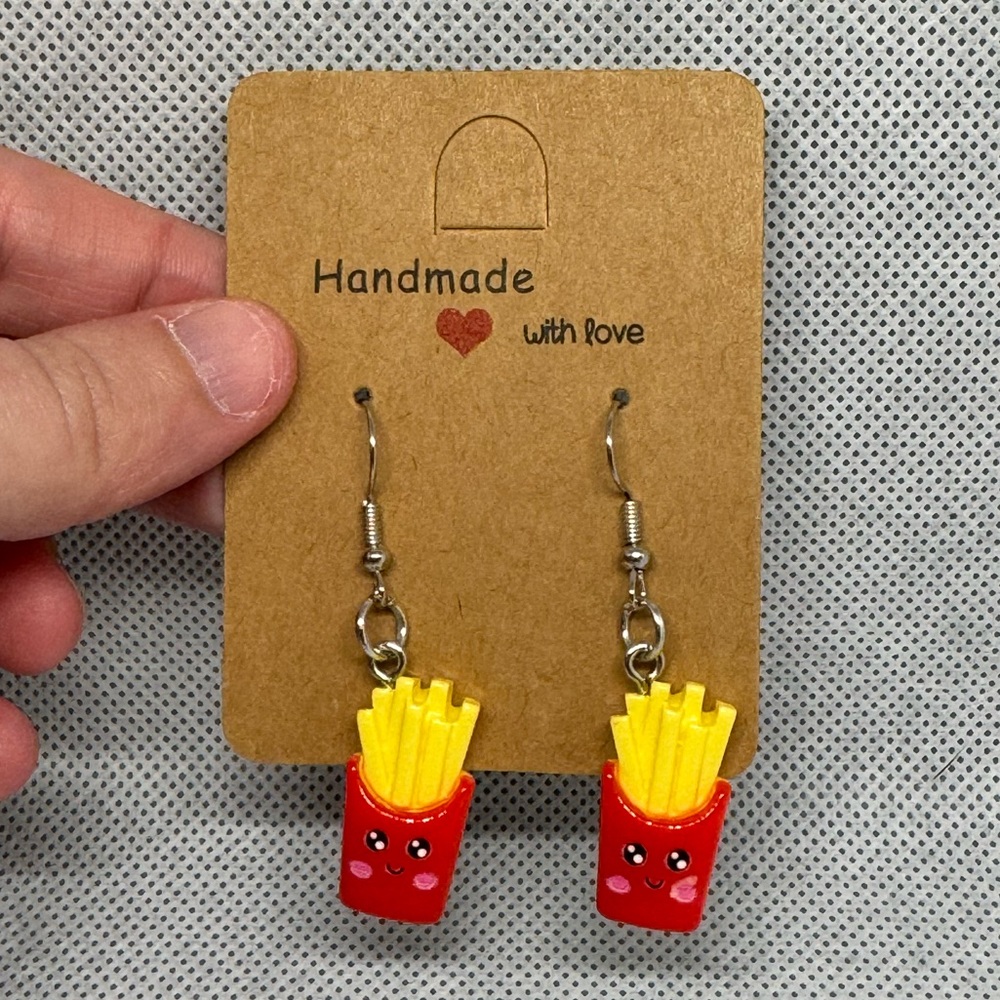 Handmade French Fries Earrings